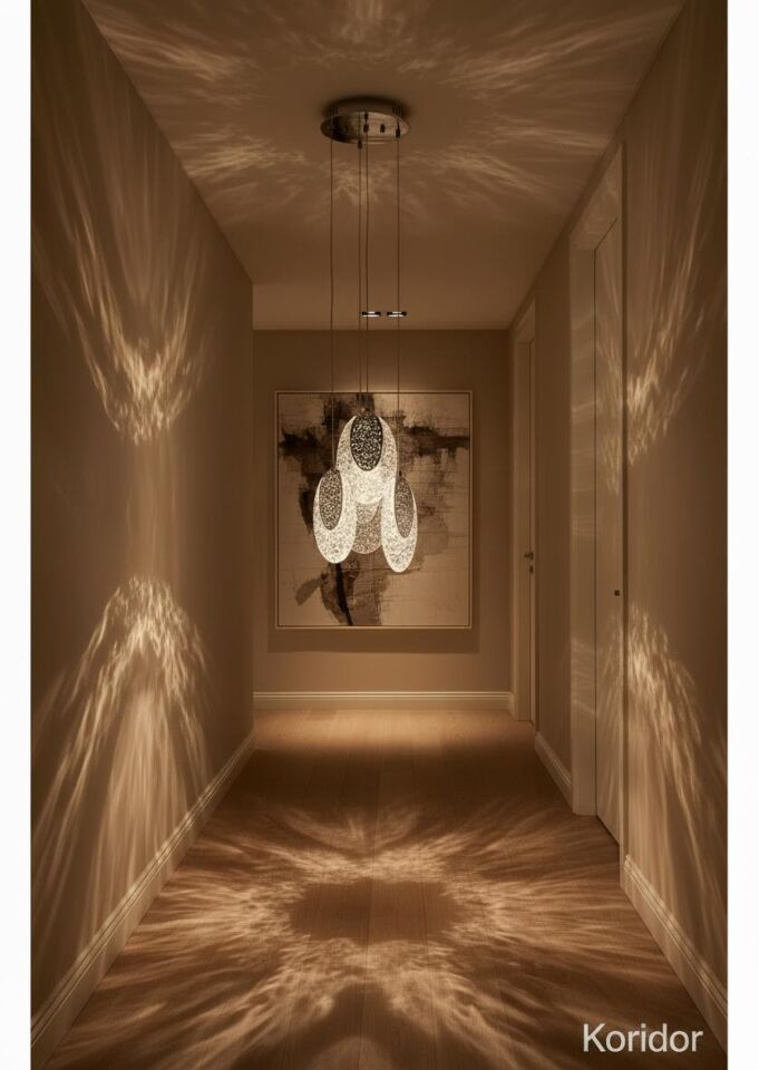 3 Renk İstiridye Model 4+1 Lüx Sarkıt Led Avize