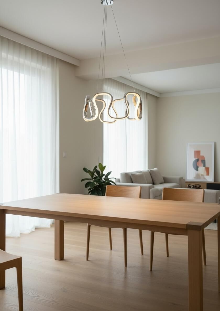3 Renk Kıvrım Model Led Avize