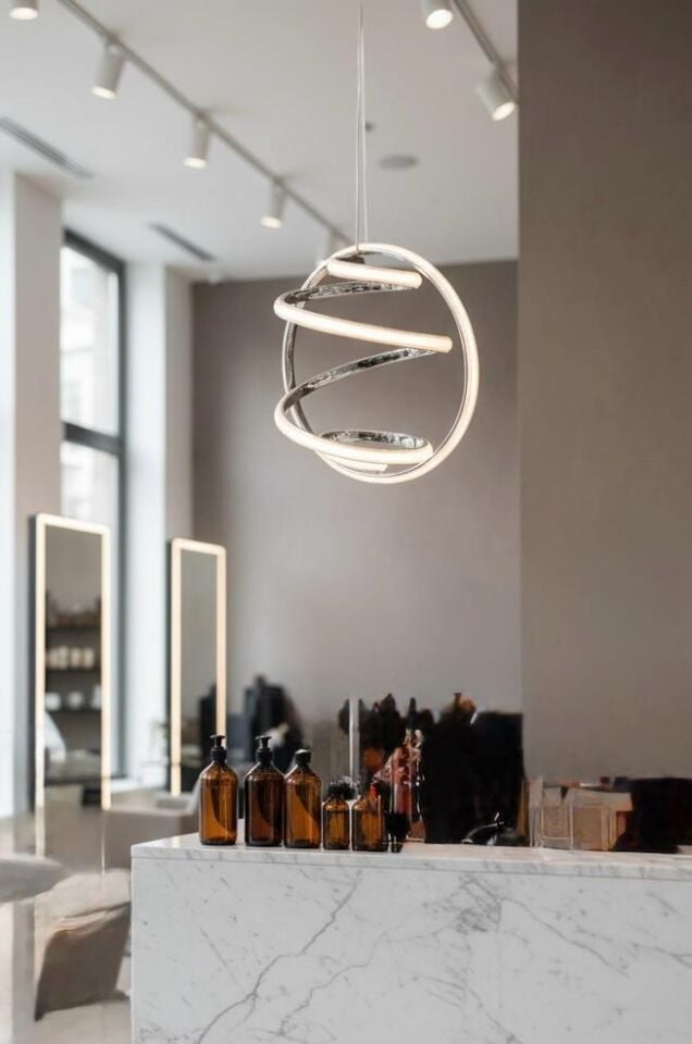 3 Renk Yuvarlak Dünya Model Led Avize