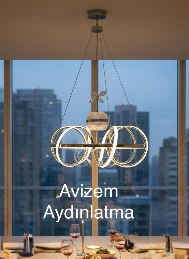 3 Renk Tek Toplu Büyük Deniz Yıldızı Led Avize