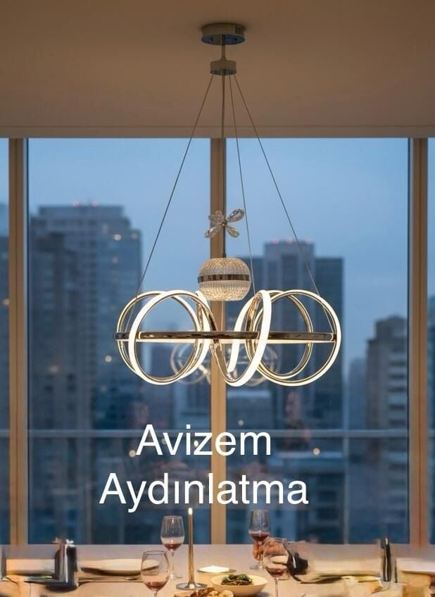 3 Renk Tek Toplu Büyük Deniz Yıldızı Led Avize