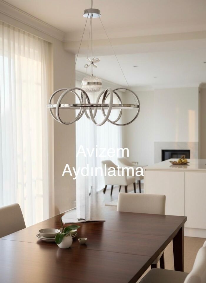 3 Renk Tek Toplu Büyük Deniz Yıldızı Led Avize