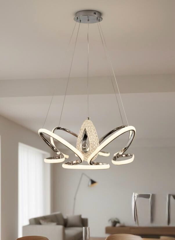 3 Renk 4+1 Lotus Çiçeği model Lüx Led  Avize
