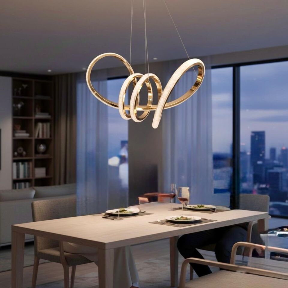 3 Renk Kelebek Model Led Avize