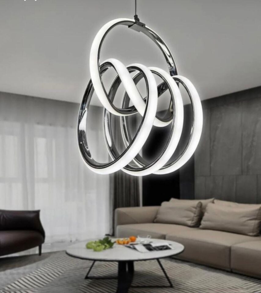 3 Renk Focus Model Kıvrımlı Led Avize