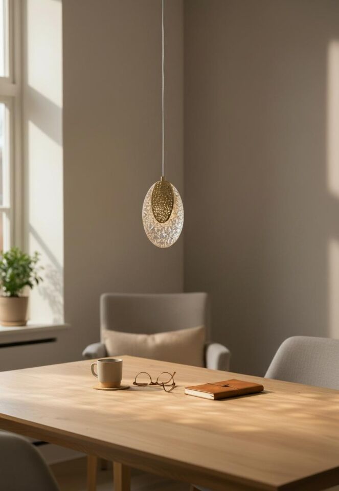Kristal İstiridye Model Tekli Sarkıt Avize