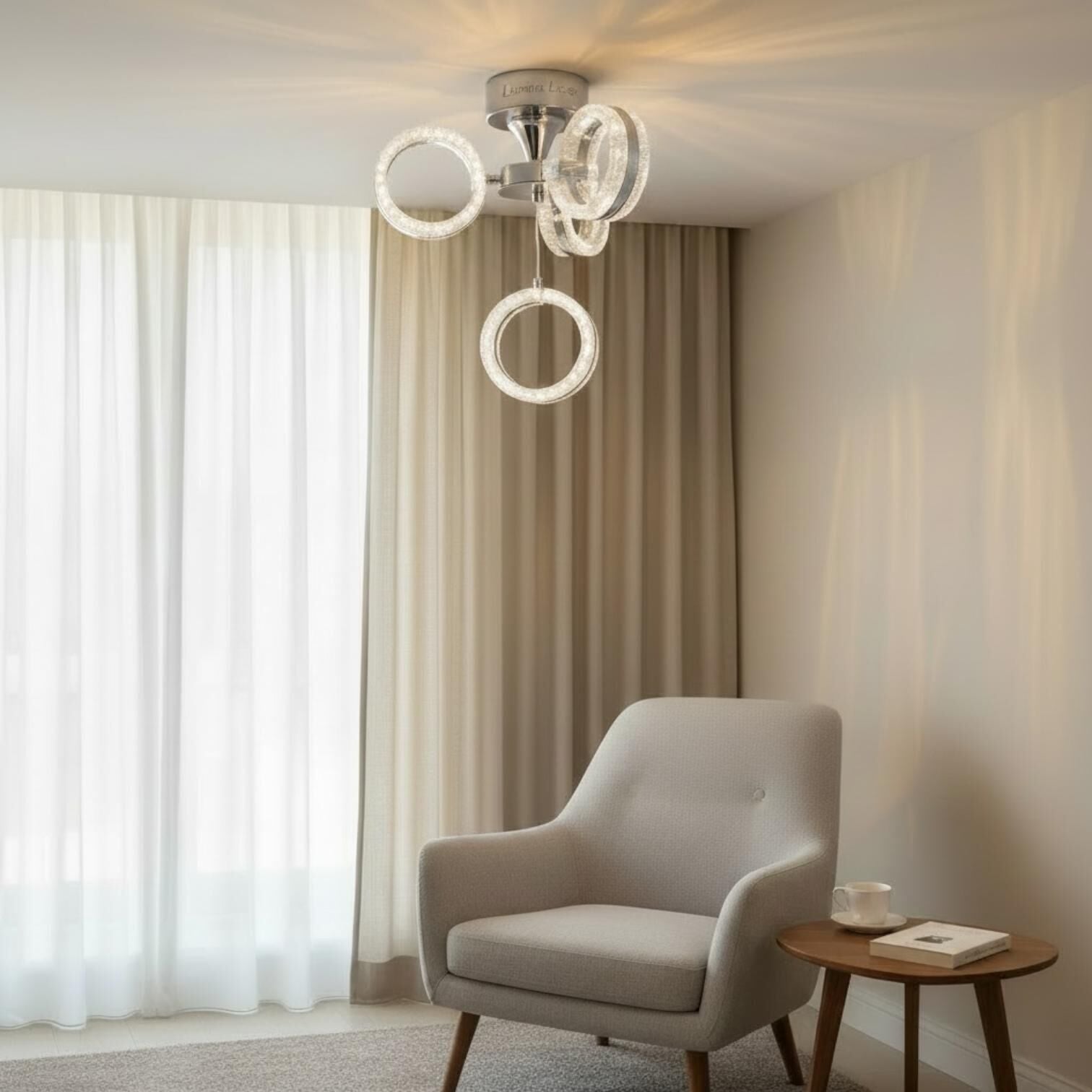 3 Renk Halka Sarkıt Model Led Avize
